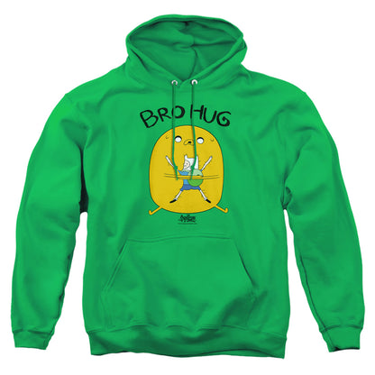 Adventure Time Bro Hug Mens Hoodie Kelly Green Officially Licensed