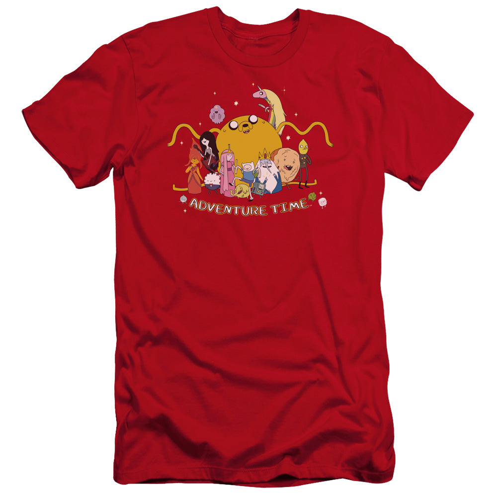 Adventure Time Outstretched Hbo Premium Bella Canvas Slim Fit Mens T Shirt Red