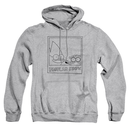 Regular Show Poloroid Mens Hoodie Athletic Heather