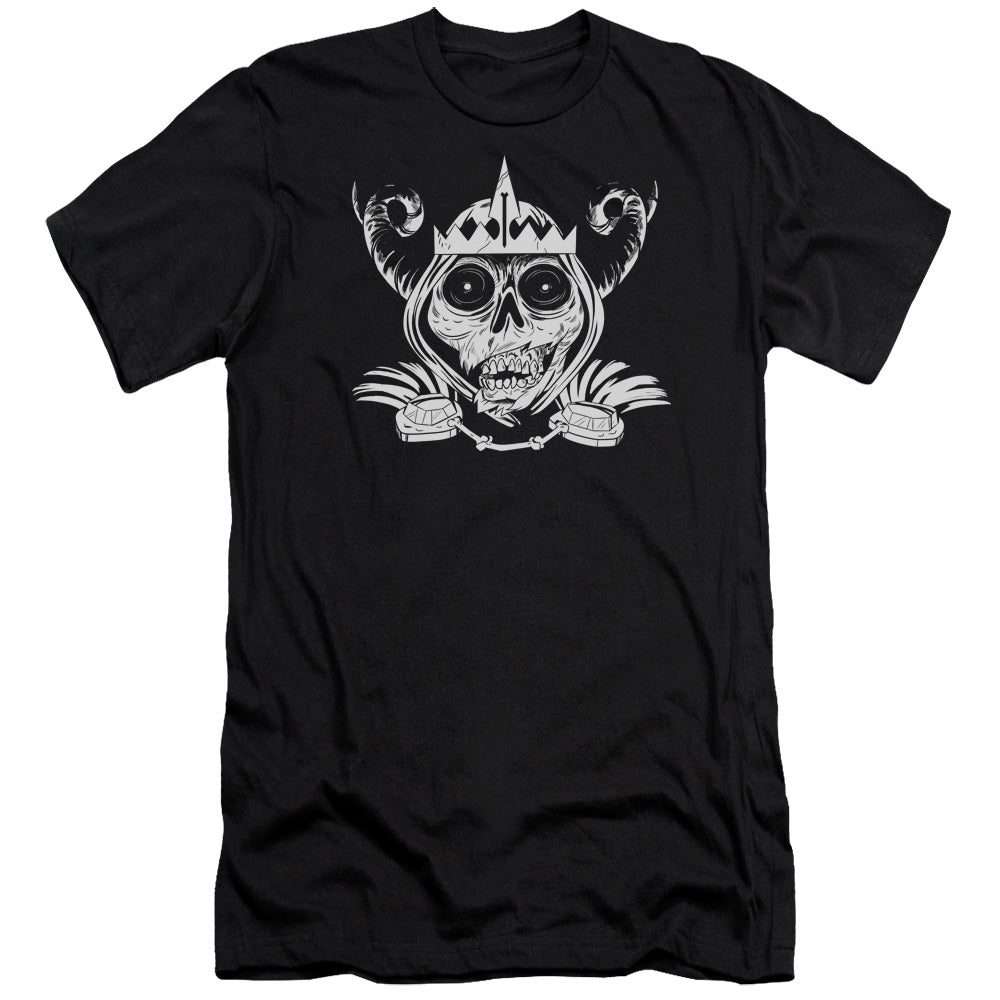 Adventure Time Skull Face Hbo Premium Bella Canvas Slim Fit Mens T Shirt Black