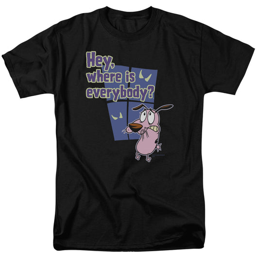 Courage Where Is Everybody Mens T Shirt Black