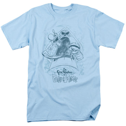 Grim Adventures Of Billy & Mandy Sketched Mens T Shirt Light Blue