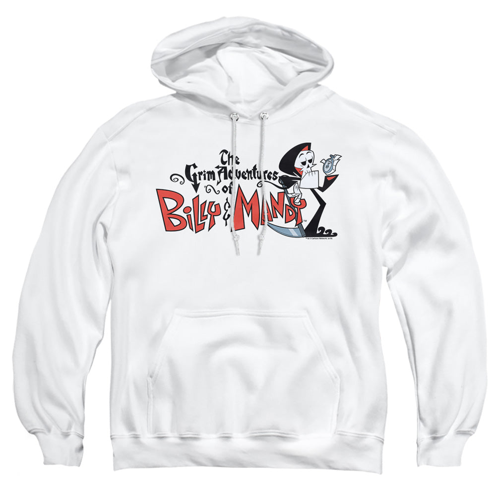Billy & Mandy Logo Mens Hoodie White Officially Licensed