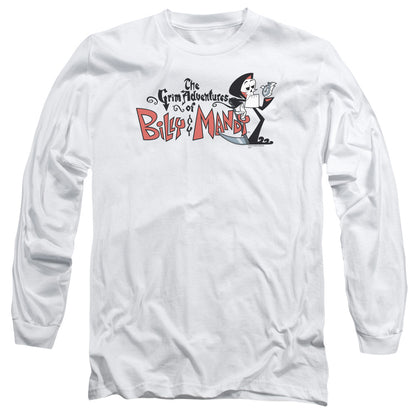 Billy & Mandy Logo Mens Long Sleeve Shirt White Officially Licensed