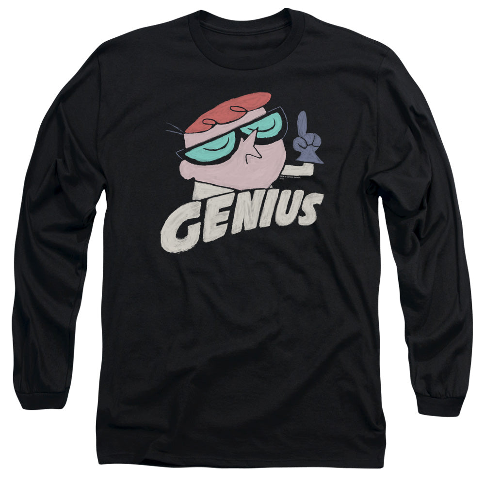 Dexters Laboratory Genius Mens Long Sleeve Shirt Black Officially Licensed Officially Licensed