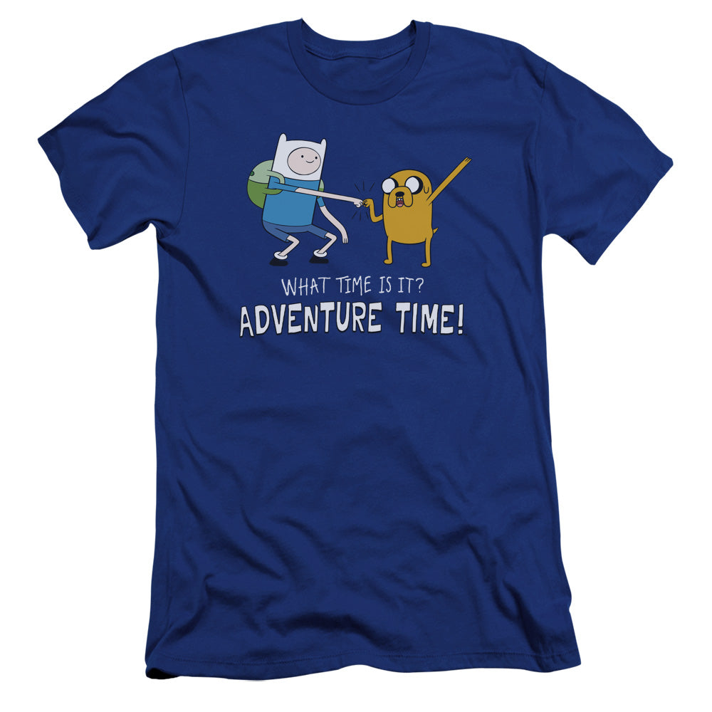 Adventure Time Fist Bump Hbo Premium Bella Canvas Slim Fit Mens T Shirt Royal Blue