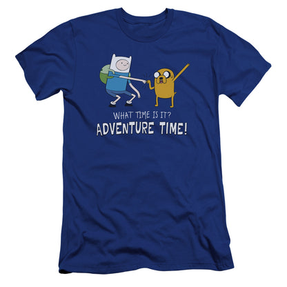 Adventure Time Fist Bump Hbo Premium Bella Canvas Slim Fit Mens T Shirt Royal Blue