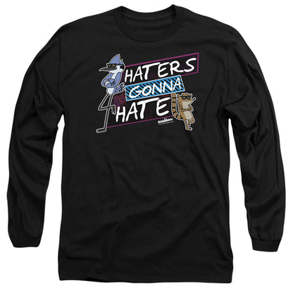 Regular Show Haters Gonna Hate Mens Long Sleeve Shirt Black Officially Licensed