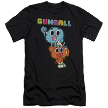 Load image into Gallery viewer, Amazing World Of Gumball Gumball Spray Hbo Premium Bella Canvas Slim Fit Mens T Shirt Black