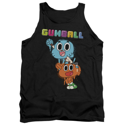 Amazing World Of Gumball Gumball Spray Mens Tank Top Shirt Black