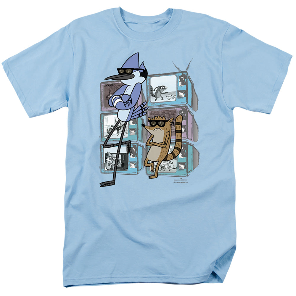 Regular Show Tv Too Cool Mens T Shirt Light Blue Officially Licensed
