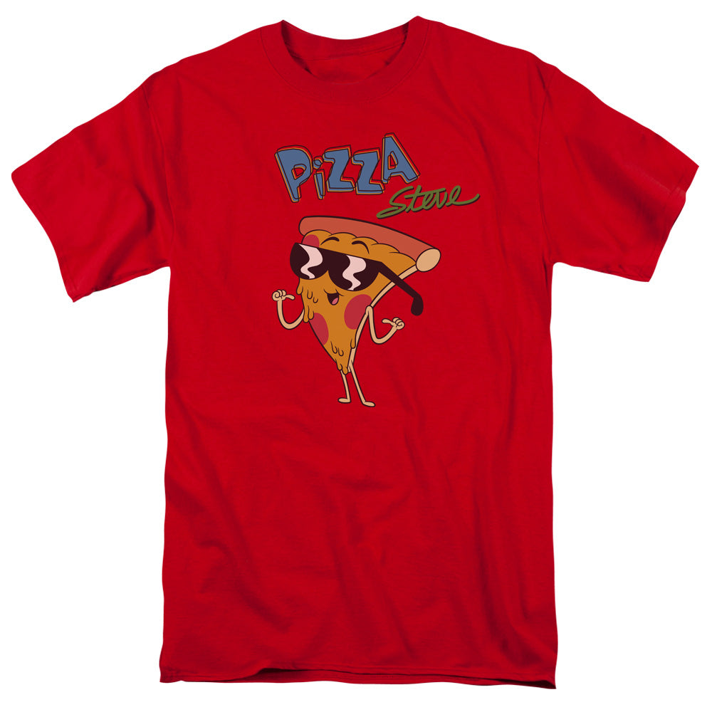 Uncle Grandpa Pizza Steve Mens T Shirt Red