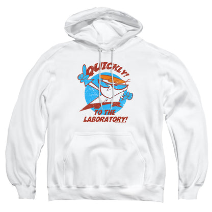 Dexters Laboratory Quickly Mens Hoodie White