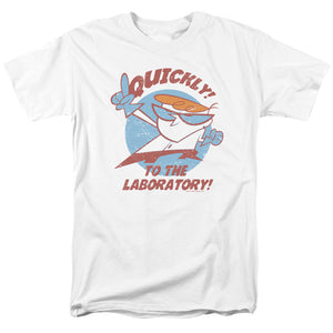 Dexters Laboratory Quickly Mens T Shirt White