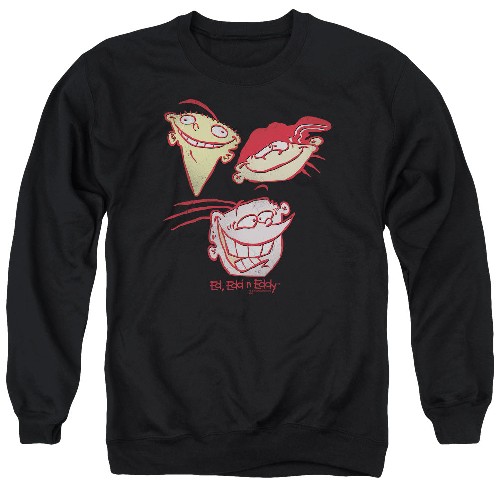 Ed Edd Eddy Three Heads Mens Crewneck Sweatshirt Black