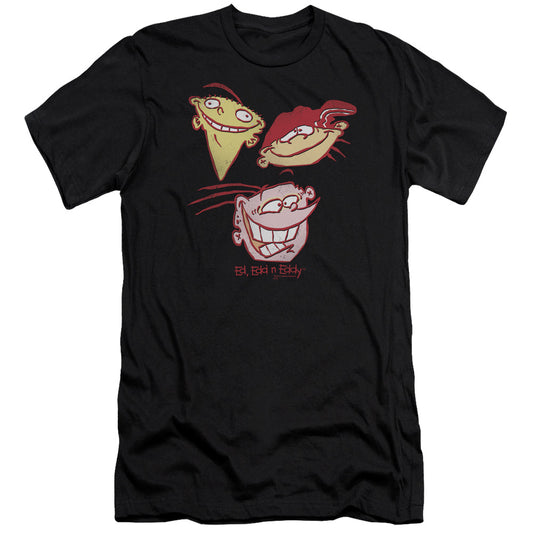 Ed Edd Eddy Three Heads Premium Bella Canvas Slim Fit Mens T Shirt Black