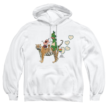 Uncle Grandpa Fart Hearts Mens Hoodie White Officially Licensed