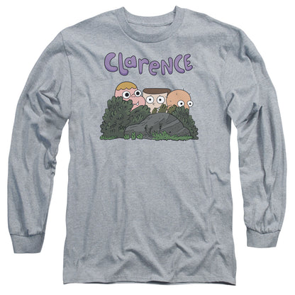 Clarence Gang Mens Long Sleeve Shirt Athletic Heather Officially Licensed Officially Licensed
