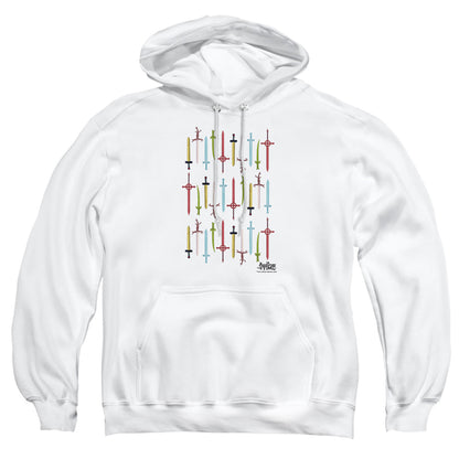 Adventure Time Swords Mens Hoodie White Officially Licensed