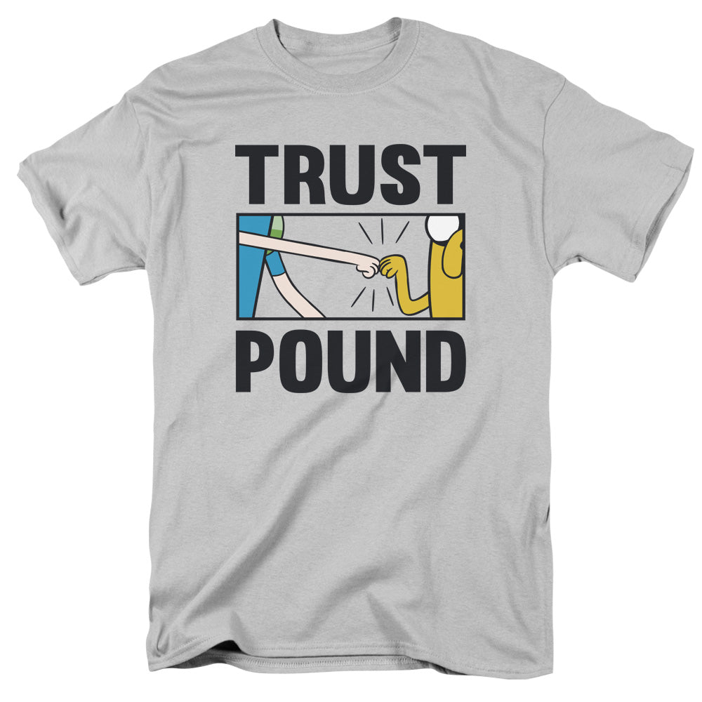 Adventure Time Trust Pound Mens T Shirt Silver