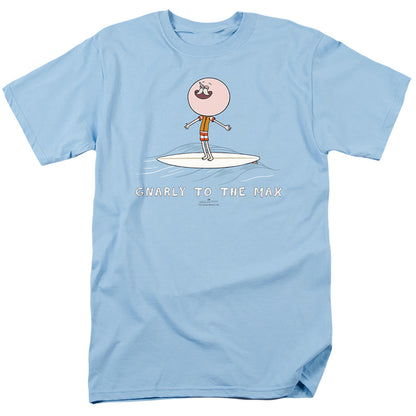 Regular Show Gnarly Mens T Shirt Light Blue Officially Licensed