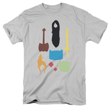 Load image into Gallery viewer, Adventure Time Icons Mens T Shirt Silver