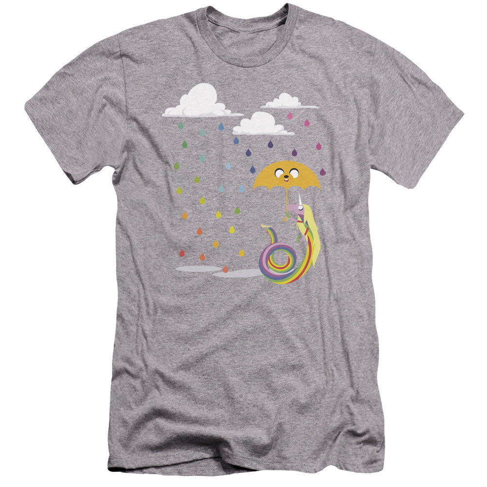 Adventure Time Lady In The Rain Hbo Premium Bella Canvas Slim Fit Mens T Shirt Athletic Heather