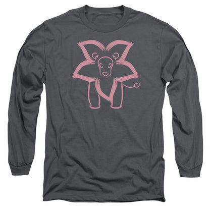 Steven Universe Lion Mens Long Sleeve Shirt Charcoal Officially Licensed