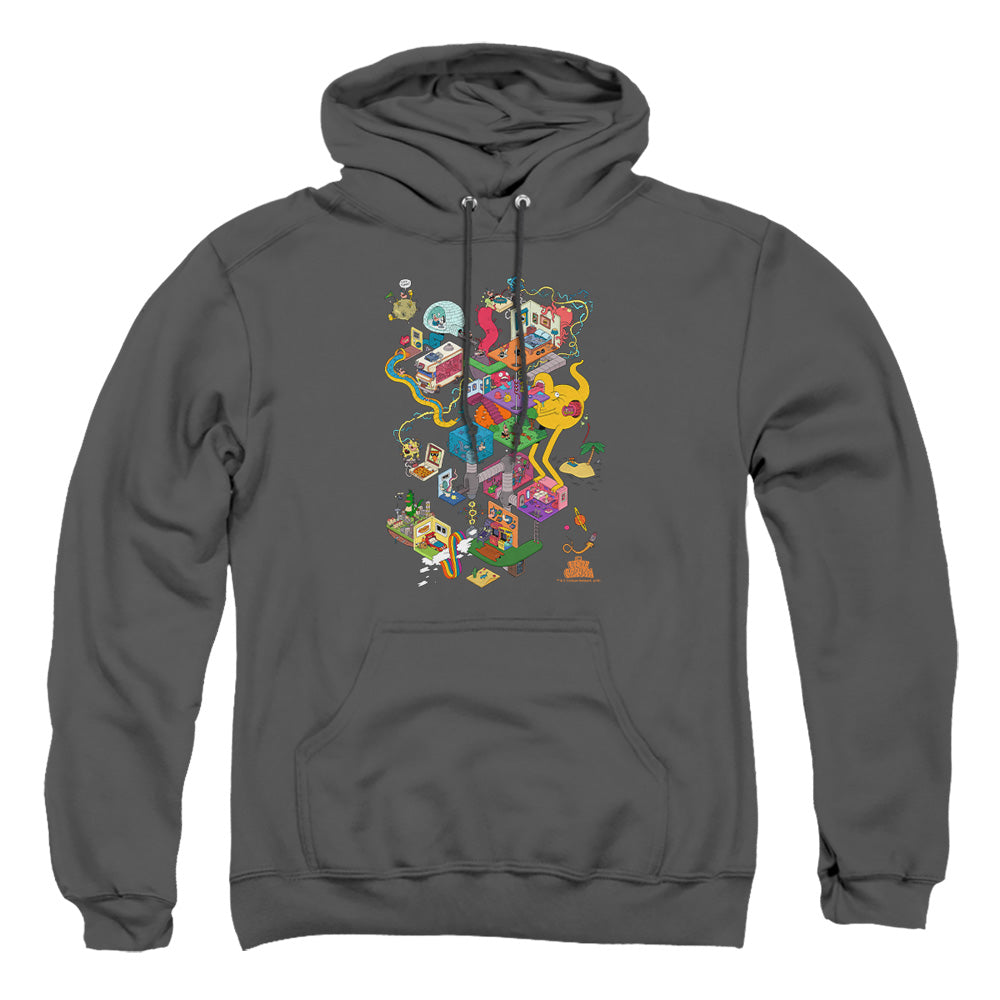 Uncle Grandpa Inside The Rv Mens Hoodie Charcoal Officially Licensed