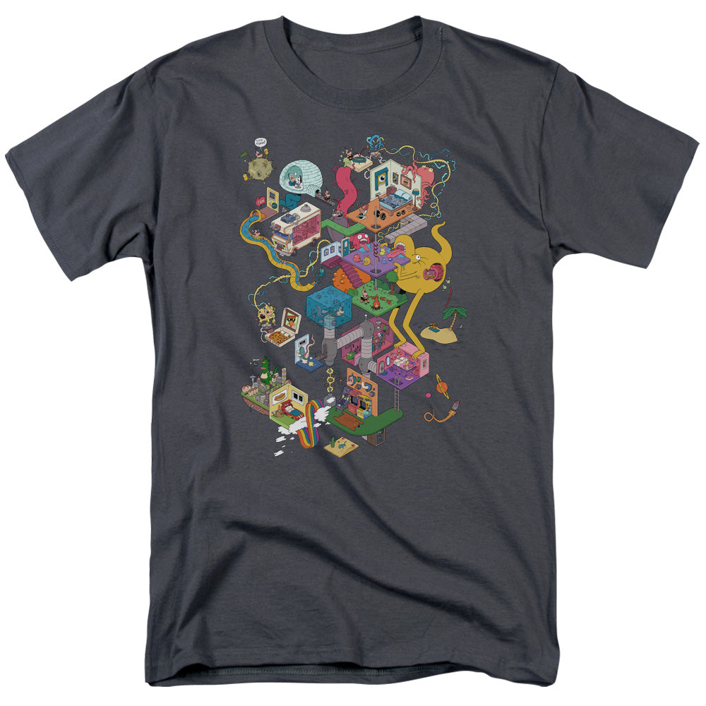 Uncle Grandpa Inside The Rv Mens T Shirt Charcoal Officially Licensed