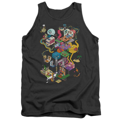 Uncle Grandpa Inside The Rv Mens Tank Top Shirt Charcoal