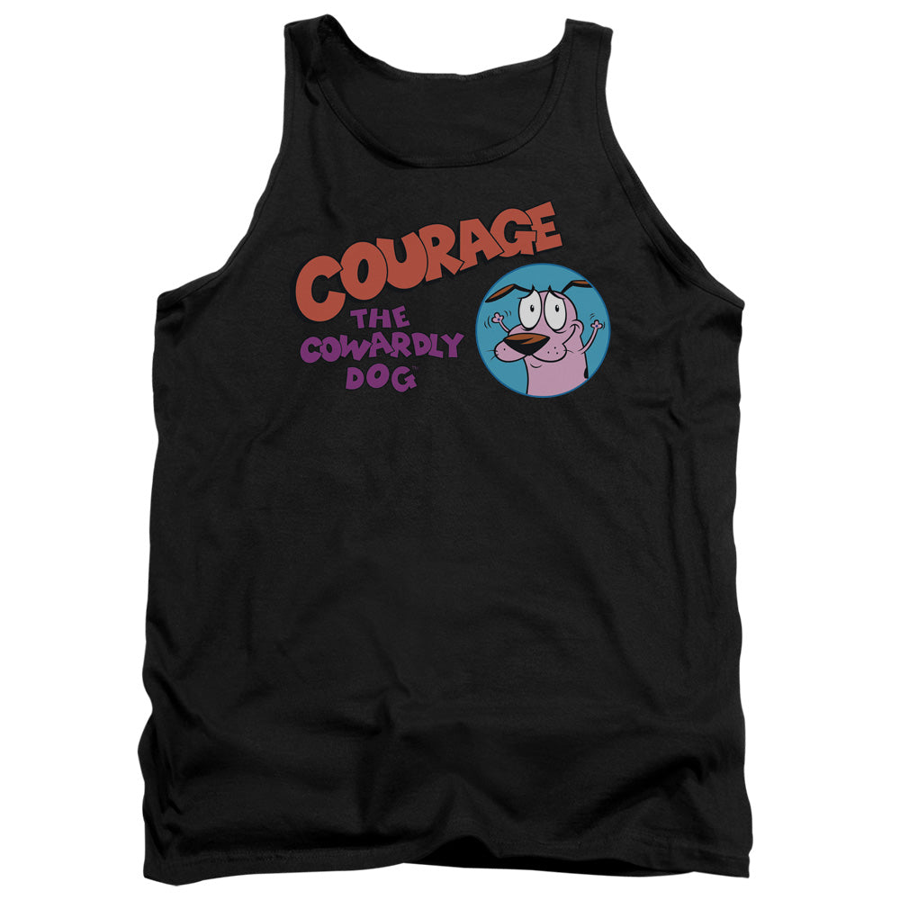 Courage The Cowardly Dog Courage Logo Mens Tank Top Shirt Black