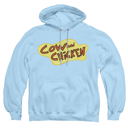 Cow And Chicken Cow Chicken Logo Mens Hoodie Light Blue Officially Licensed