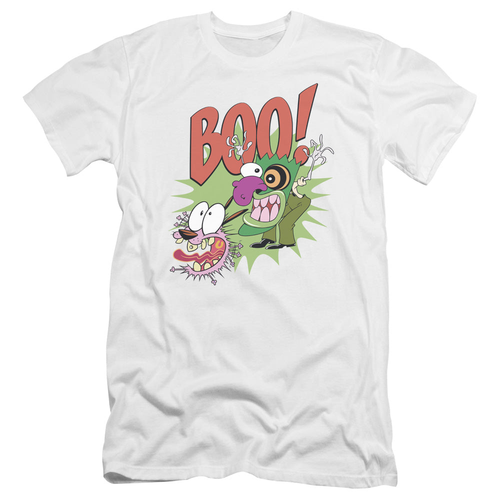 Courage The Cowardly Dog Stupid Dog Premium Bella Canvas Slim Fit Mens T Shirt White