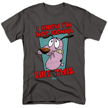 Load image into Gallery viewer, Courage The Cowardly Dog Not Gonna Like Mens T Shirt Charcoal