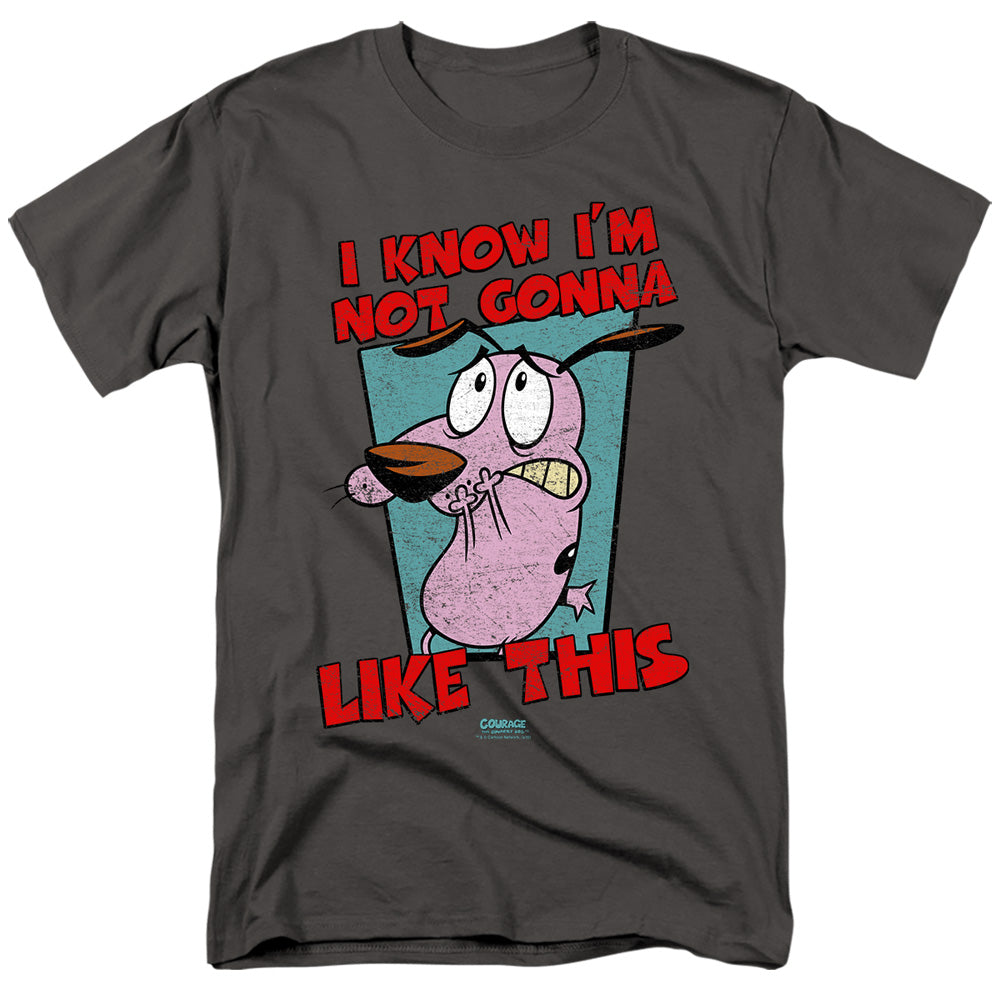 Courage The Cowardly Dog Not Gonna Like Mens T Shirt Charcoal