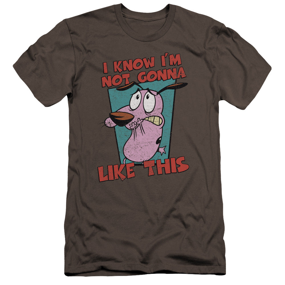 Courage The Cowardly Dog Not Gonna Like Premium Bella Canvas Slim Fit Mens T Shirt Charcoal