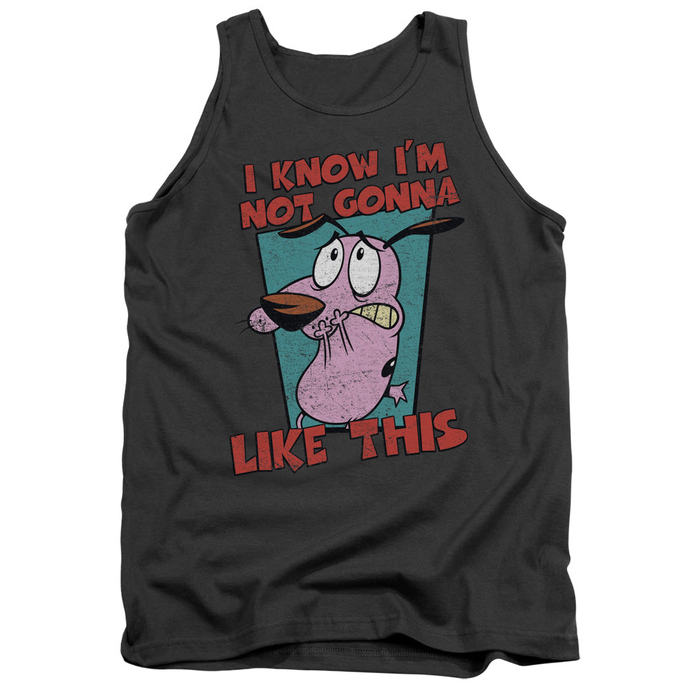 Courage The Cowardly Dog Not Gonna Like Mens Tank Top Shirt Charcoal