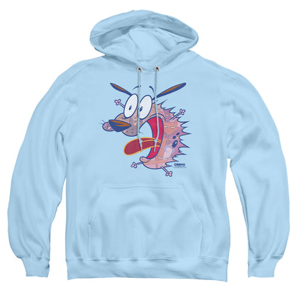 Courage The Cowardly Dog Evil Inside Mens Hoodie Light Blue Officially Licensed