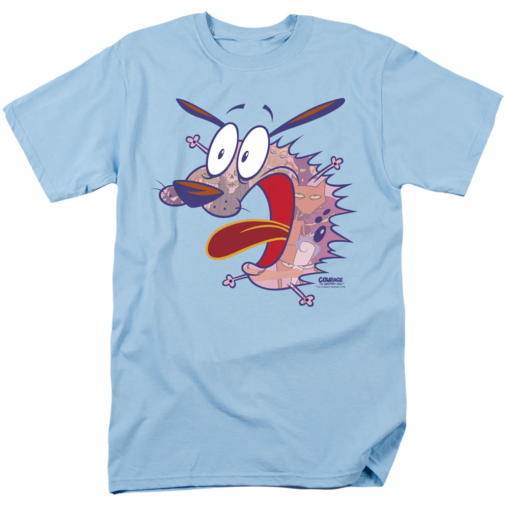 Courage The Cowardly Dog Evil Inside Mens T Shirt Light Blue