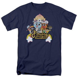 Amazing World Of Gumball Elmore Junior High Mens T Shirt Navy