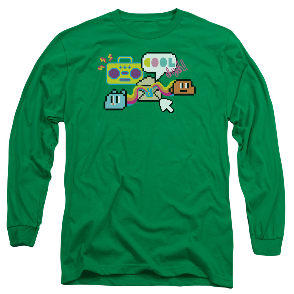 Amazing World Of Gumball Cool Oh Yeah Mens Long Sleeve Shirt Kelly Green