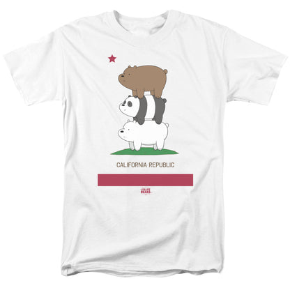 We Bare Bears Cali Stack Mens T Shirt White Officially Licensed