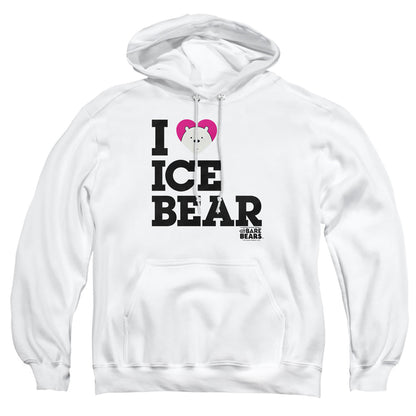 We Bare Bears Heart Ice Bear Mens Hoodie White Officially Licensed