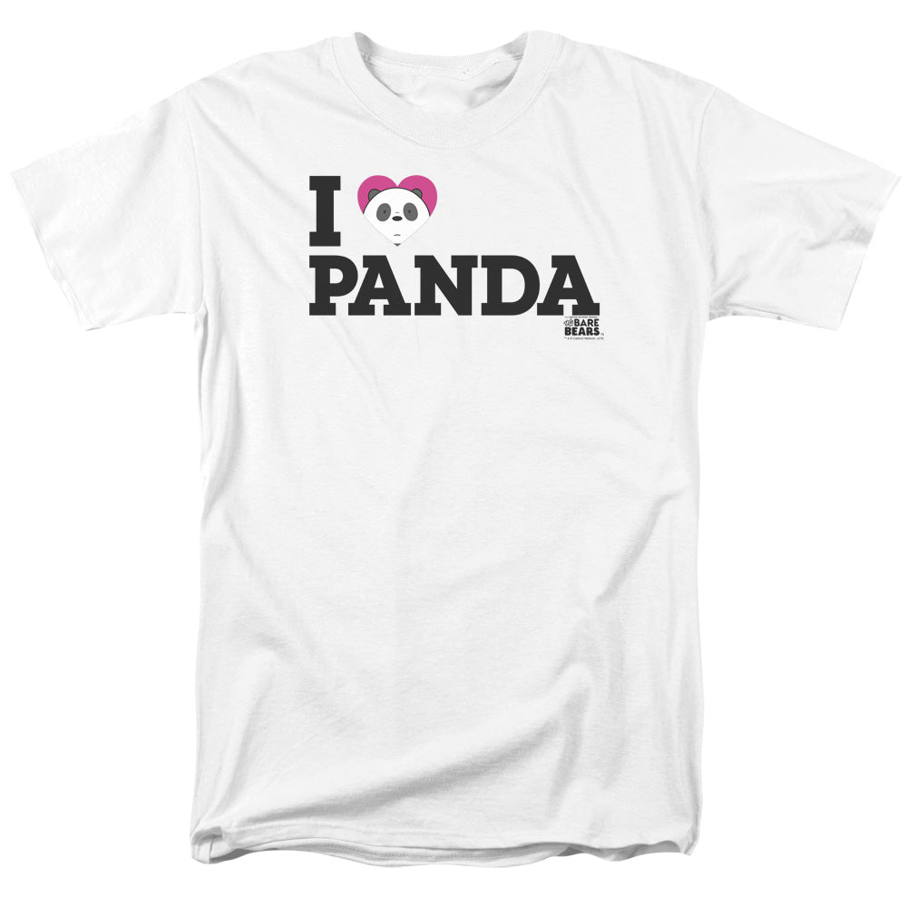 We Bare Bears Heart Panda Mens T Shirt White Officially Licensed