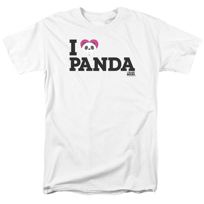 We Bare Bears Heart Panda Mens T Shirt White Officially Licensed
