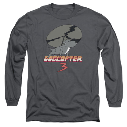 Steven Universe Dogcopter 3 Mens Long Sleeve Shirt Charcoal Officially Licensed