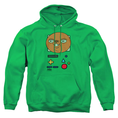 Adventure Time Bmo Mask Mens Hoodie Kelly Green Officially Licensed