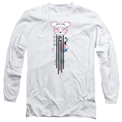 Powerpuff Girls Bubbles Streak Mens Long Sleeve Shirt White Officially Licensed