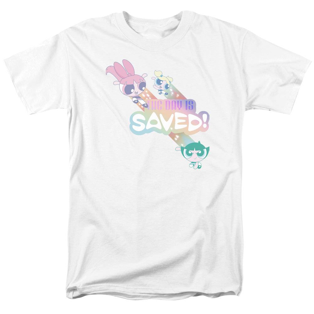 Powerpuff Girls The Day Is Saved Mens T Shirt White